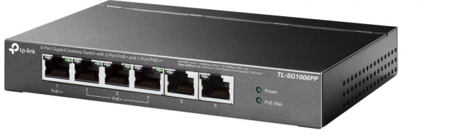 Gigabitový přepínač TP-Link SG1006PP s 6 porty (3 PoE+ 1 PoE++)