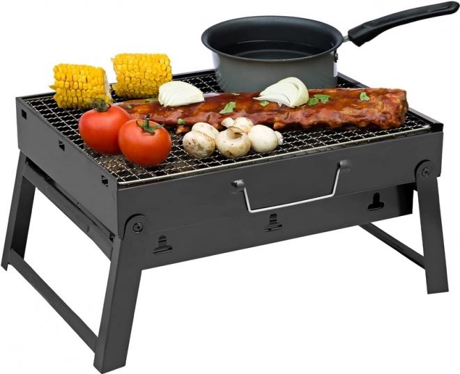 Přenosný skládací gril na dřevěné uhlí na kempování a BBQ