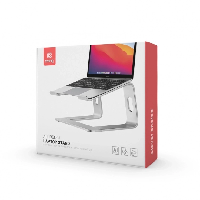 Stříbrný stojan na notebook AluBench