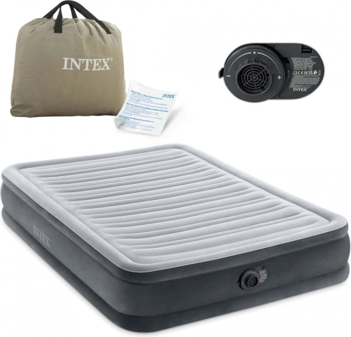 Nafukovací dvoulůžková matrace s automatickou pumpou 191 × 137 cm INTEX