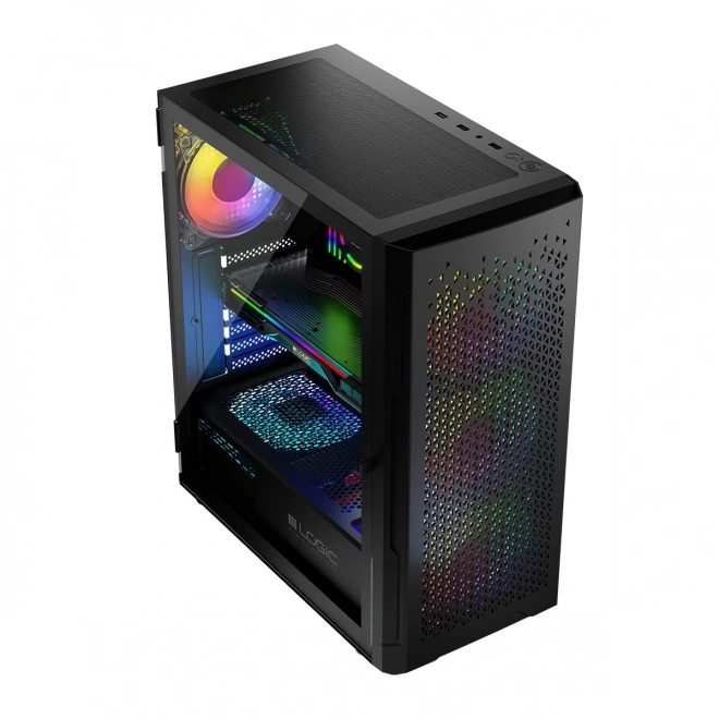 Počítačová skříň LOGIC Aramis ARGB Midi USB 3.0 černá