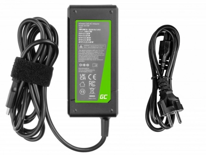 Napájecí zdroj GC USB-C 65W 5V-9V-12V-15V/3A, 20V/3,25A Power Delivery
