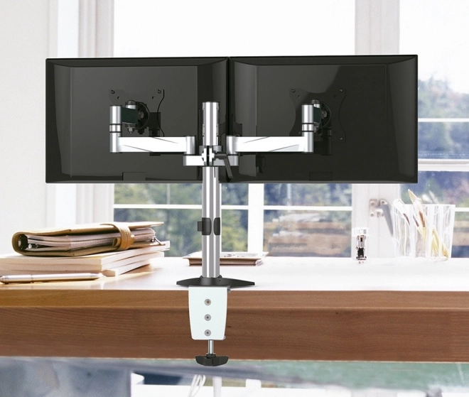 Stolní držák pro dva LCD monitory MC-714 13-27" 8kg hliník