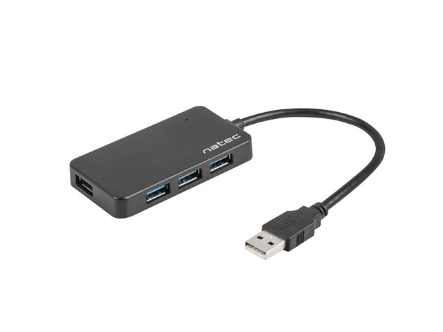 Moth USB 3.0 4portový rozbočovač USB černý