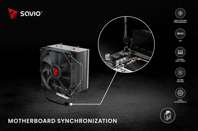 Chladič procesoru Savio Vortex X2