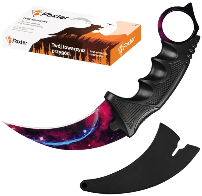 FOXTER® CARAMBIT NŮŽ CS:GO CLAW MIX COLOR CASE 19,5CM