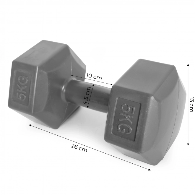 Sada šestihranných činek 2x5 kg šedá ModernHome