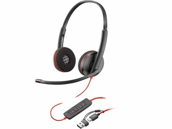 Stereofonní sluchátka Poly Blackwire 3220 s USB-C