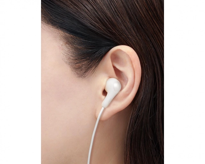 Bílé sluchátka USB-C Gumy Connect