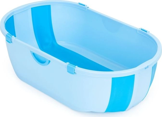 Skládací dětská vanička s vypouštěcím špuntem modrá ECOTOYS