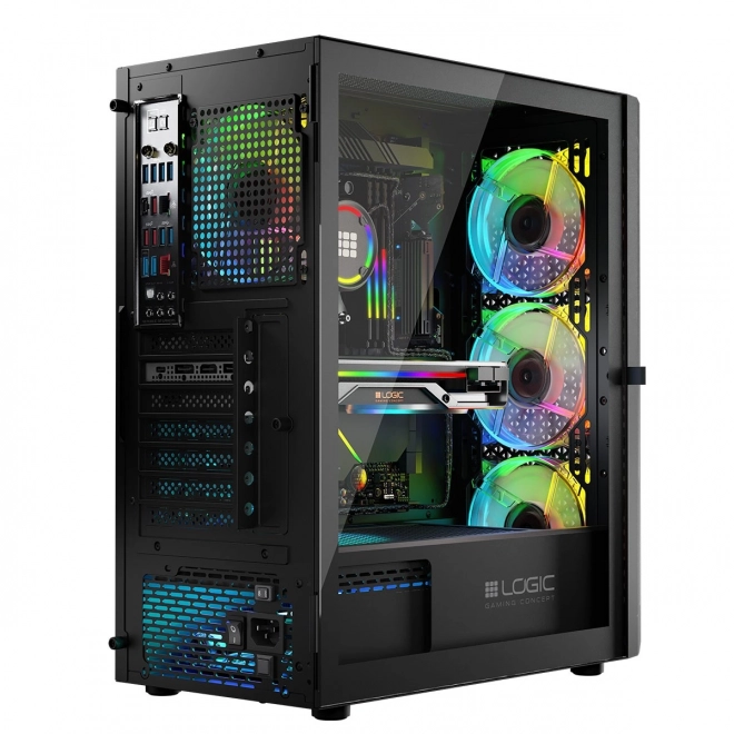 Počítačová skříň LOGIC Aramis ARGB Midi USB 3.0 černá