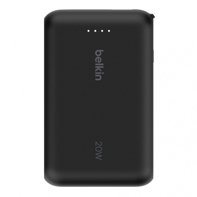 Powerbanka BoostCharge 10k mAh s vestavěným kabelem USB-C a portem, černá