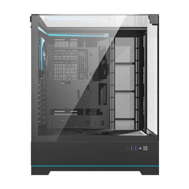 Počítačová skříň Darkflash DY450L PRO s ventilátorem (černá)