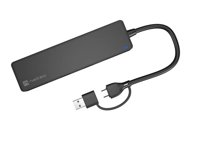 Mayfly USB-C 4portový rozbočovač černý + adaptér USB-A
