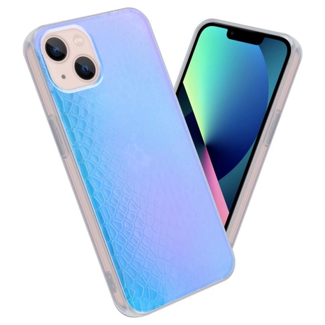 Průhledné holografické pouzdro na iPhone 13 Pro Max s motivem hada