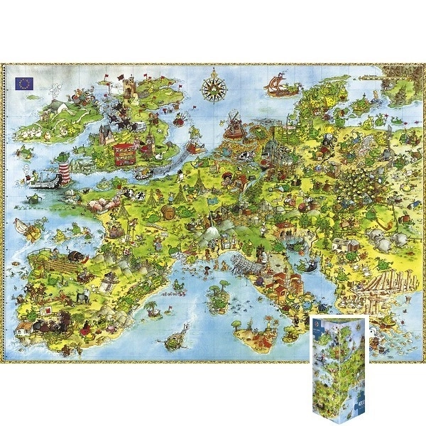 Puzzle Draci - Mapa Evropy, 4000 dílků