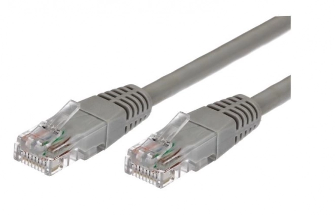 Patchcord kabel kat. 5e RJ45 UTP 3m šedý - balení 10 ks