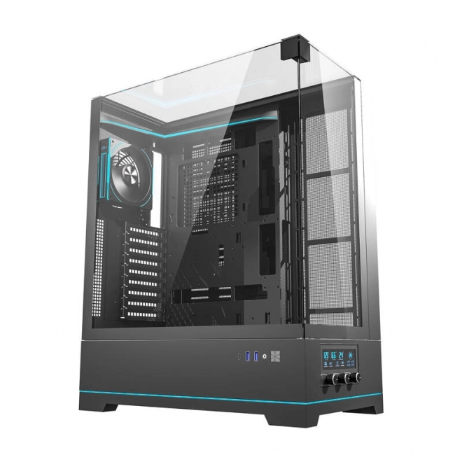 Počítačová skříň Darkflash DY450L PRO s ventilátorem (černá)