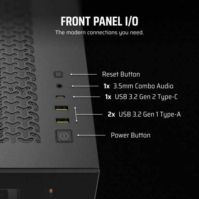 Skříň počítače Mid-Tower 3500X ICUE LINK RGB TG černá