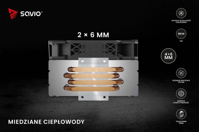 Chladič procesoru Savio Vortex X2