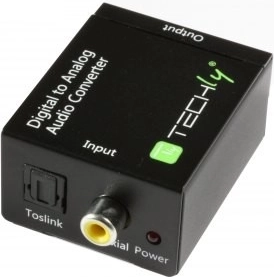Digitálně‑analogový audio převodník Toslink/koaxiál na stereo RCA