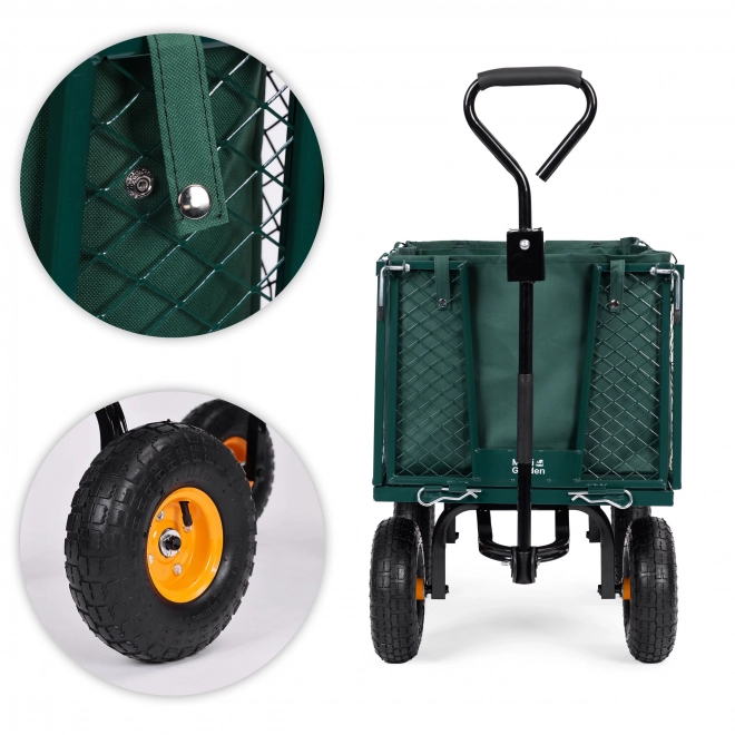 Zahradní transportní vozík s nosností 400 kg pro traktor s otevíracími bočnicemi