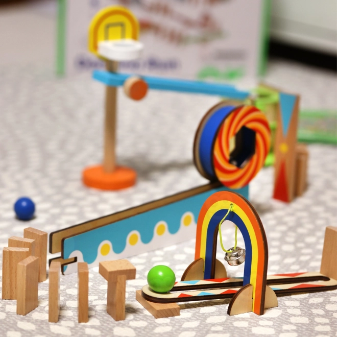 Dřevěné stavební kostky domino / domino puzzle Tooky Toy