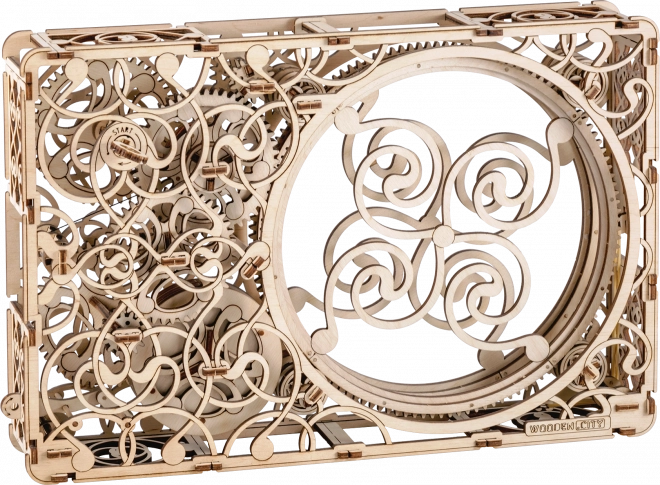 Mechanický obraz - dřevěné 3D puzzle