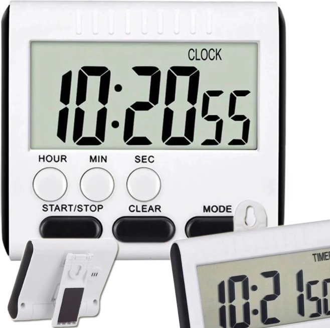 Digitální kuchyňská minutka s magnetem a velkým LCD displejem
