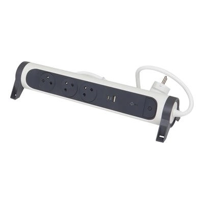 Prodlužovací kabel s ochranou proti přepětí a USB A/C, 1,5 m