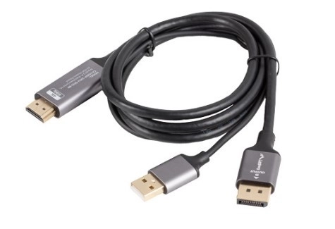 Kabel HDMI na DisplayPort 4K černý 1m