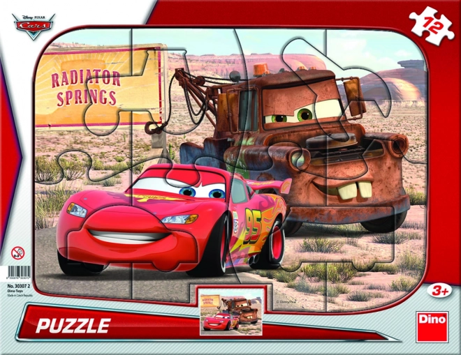 Dino Puzzle Cars: Blesk & Burák 12 dílků