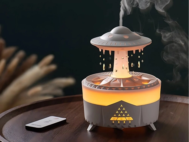 Zvlhčovač vzduchu a aromatický difuzér ve tvaru UFO