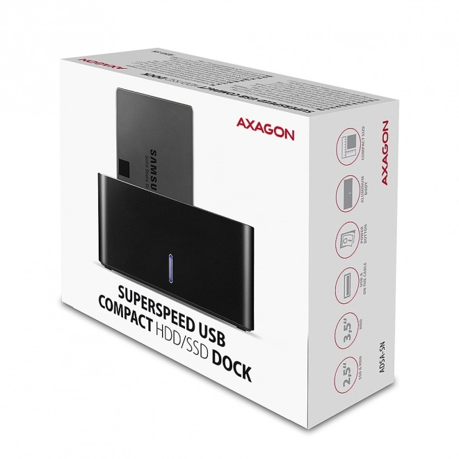 Dokovací stanice ADSA-SN, USB 3.2 Gen 1 - 1x SATA 6G 2,5"/3,5" SSD/HDD