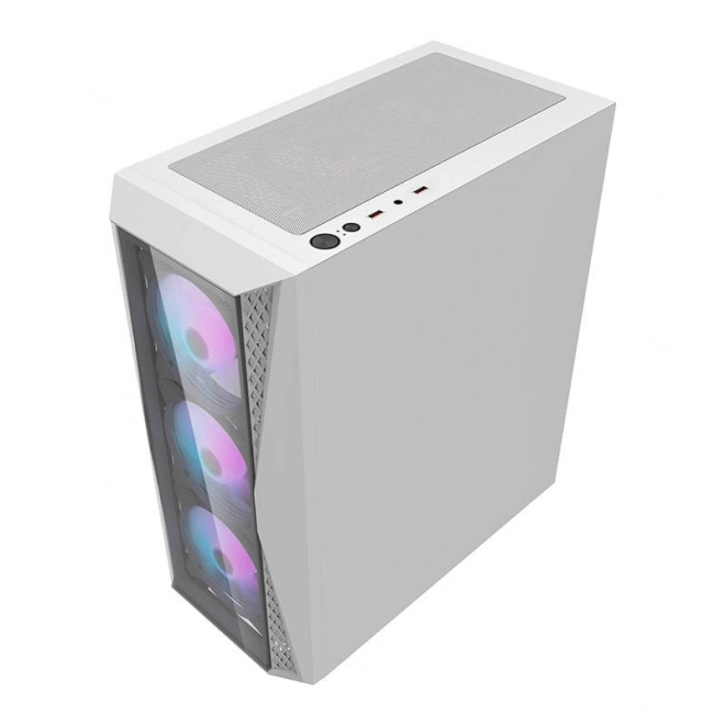 Počítačová skříň Darkflash DK352 Plus se 4 ventilátory (černobílá)