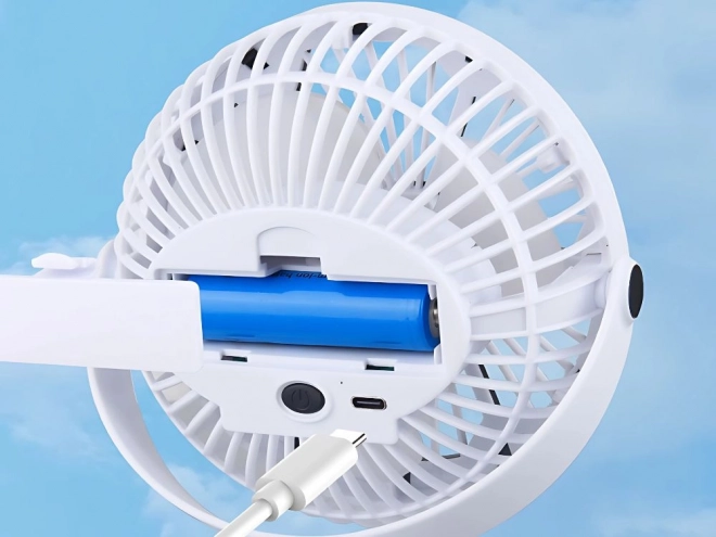 Stolní ventilátor s LED světlem a klipem