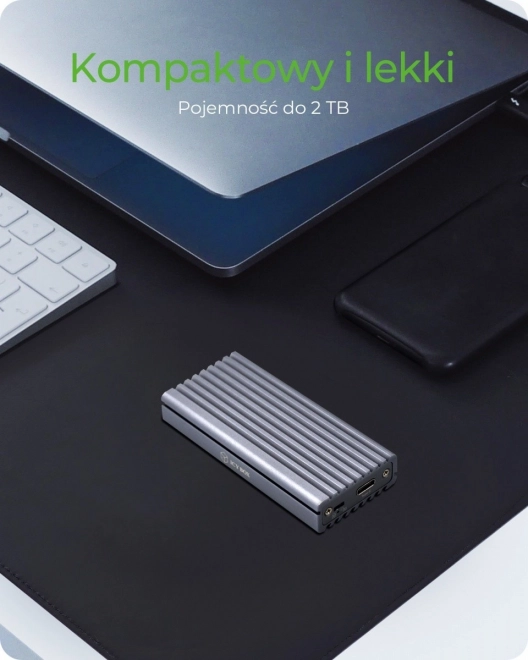 Icy Box externí pouzdro pro SSD M.2 NVMe s USB‑C 10 Gb/s