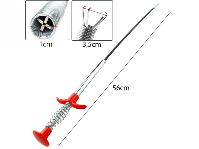 Pružinové ohebné chapadlo s dlouhými rukojeťmi 56 cm