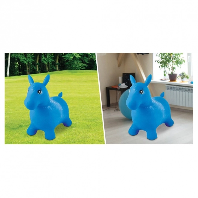 Nafukovací skákací kůň modrý