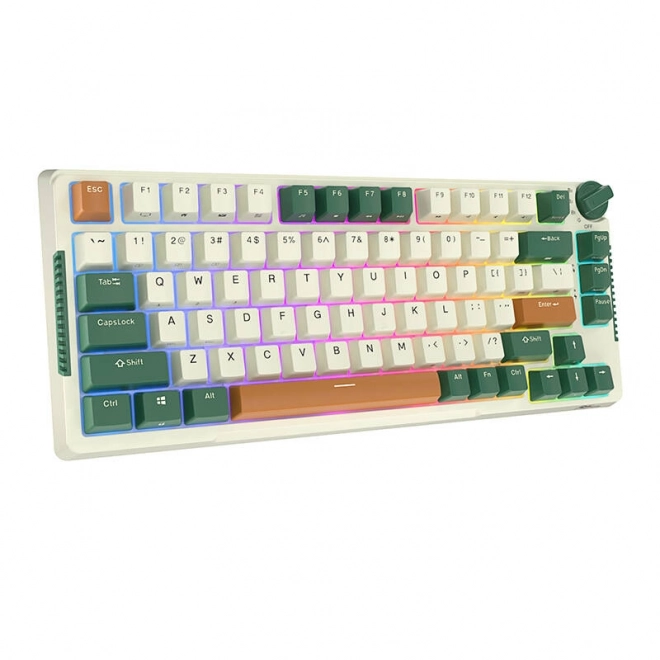 Bezdrátová mechanická klávesnice Royal Kludge RKH81 RGB, Sky cyan switch (zelený)