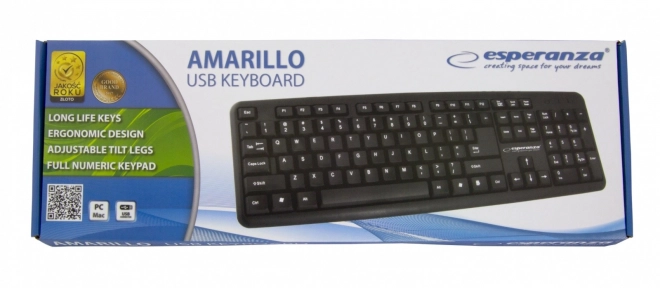 Standardní kabelová klávesnice USB AMARILLO