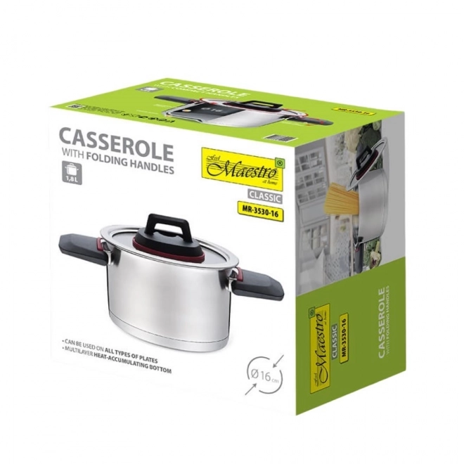 Hrnec se sklopnými uchy 16 cm, 1,6 l MR-3530-16