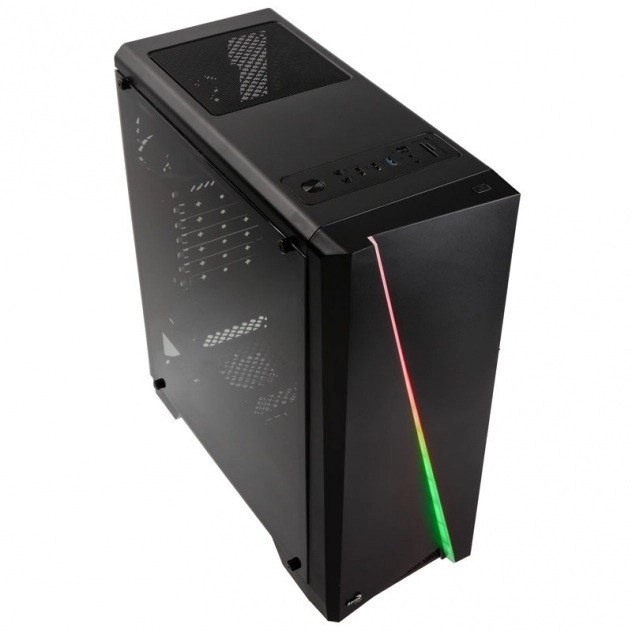 Počítačová skříň PGS CYLON RGB ADVANCE BLACK/USB3/ATX