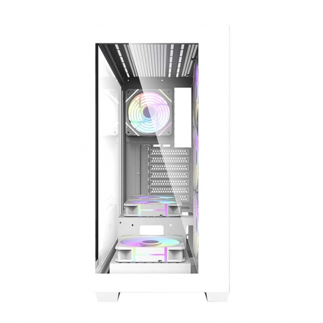 Počítačová skříň Darkflash DS900 (bílá) + 7 ventilátorů ARGB