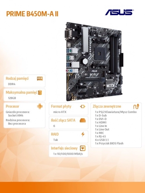 Základní deska ASUS Prime B450M-A II