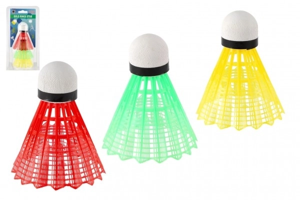 Barevné plastové badmintonové míčky 3 ks