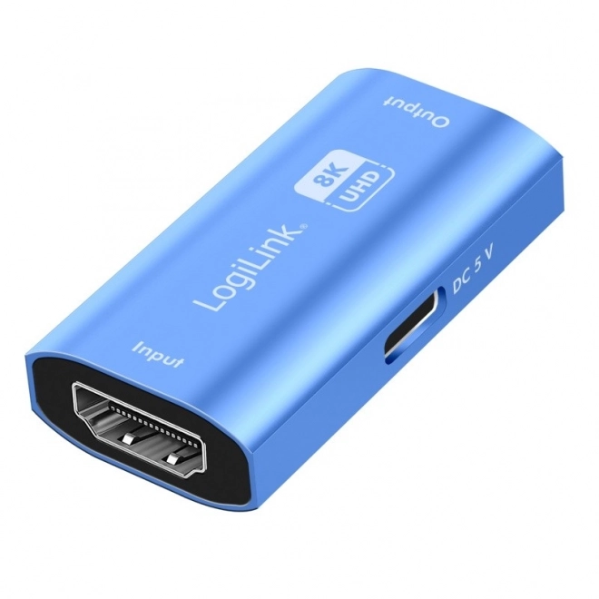 Repeater HDMI 8K/60HZ HDCP2.3, modrý hliník