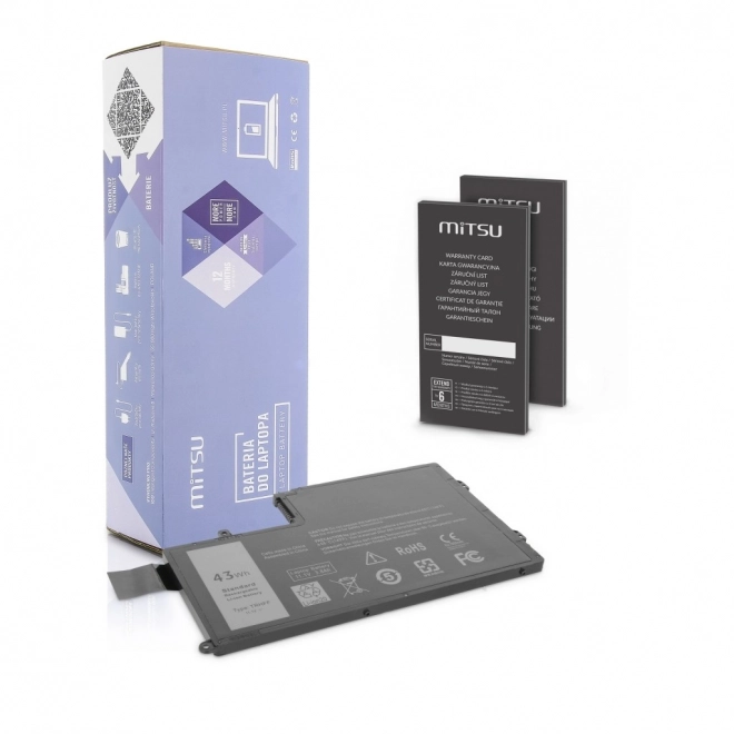 Baterie pro Dell Inspiron 15 (5542), 14 (5445) 3800 mAh (43 Wh) 10,8 - 11,1 V