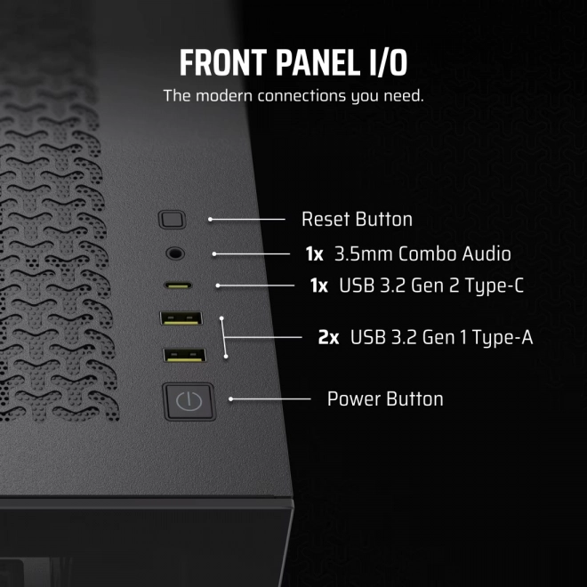 3500X TG Mid-Tower case černá