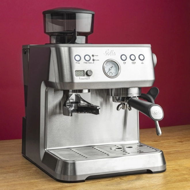 Espresso kávovar Solis Grind & Infuse Perfetta stříbrný
